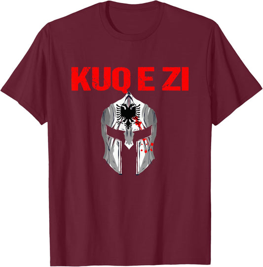 Kuq E Zi Albania Albanian Eagle Albania Albaner Power T-Shirt - T-Shirt | Maroon