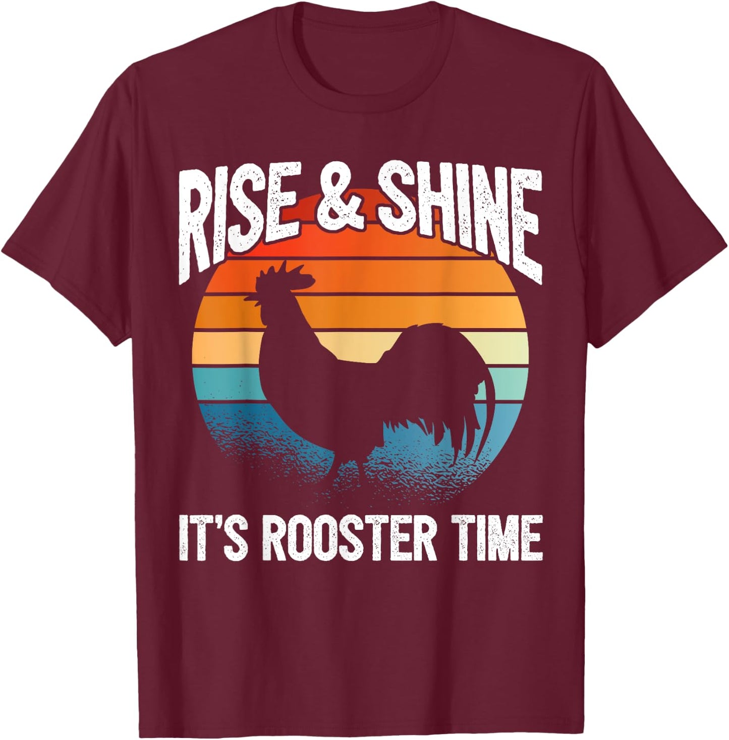 Chicken Farmer & Chicken Lover - Rooster T-Shirt - T-Shirt | Maroon