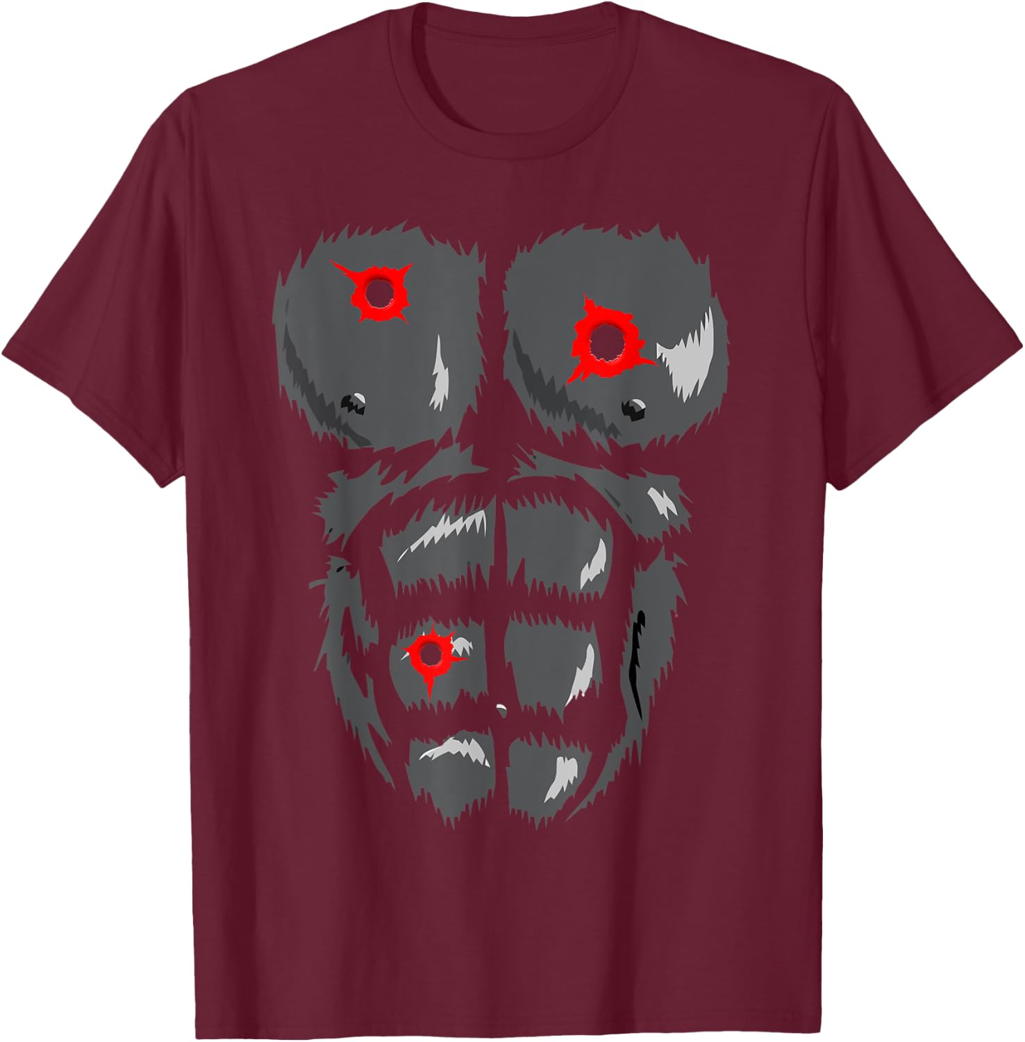 Halloween Funny Gorilla Monkey Belly Chest kids Costume T-Shirt - T-Shirt | Maroon