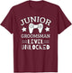 Cute Junior Groomsman Gaming Wedding Party Jr Boys Gift T-Shirt - T-Shirt | Maroon