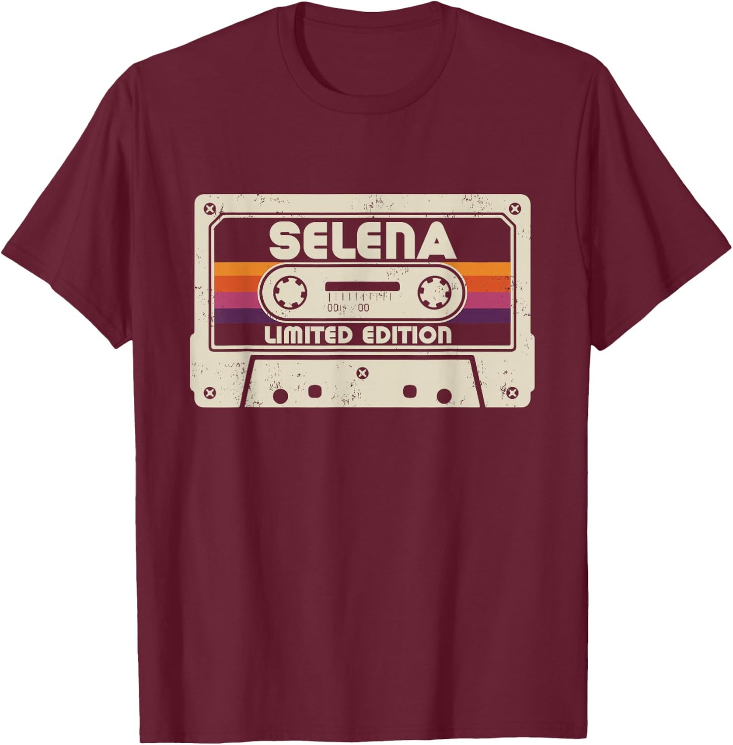 Selena First Name Limited Edition, Vintage Cassette Tape T-Shirt - T-Shirt | Maroon