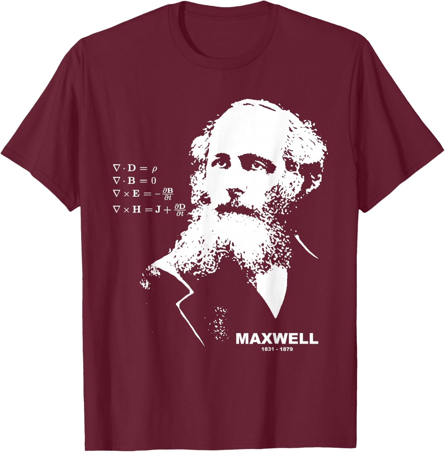 James Clerk Maxwell | Equation T-Shirt - T-Shirt | Maroon