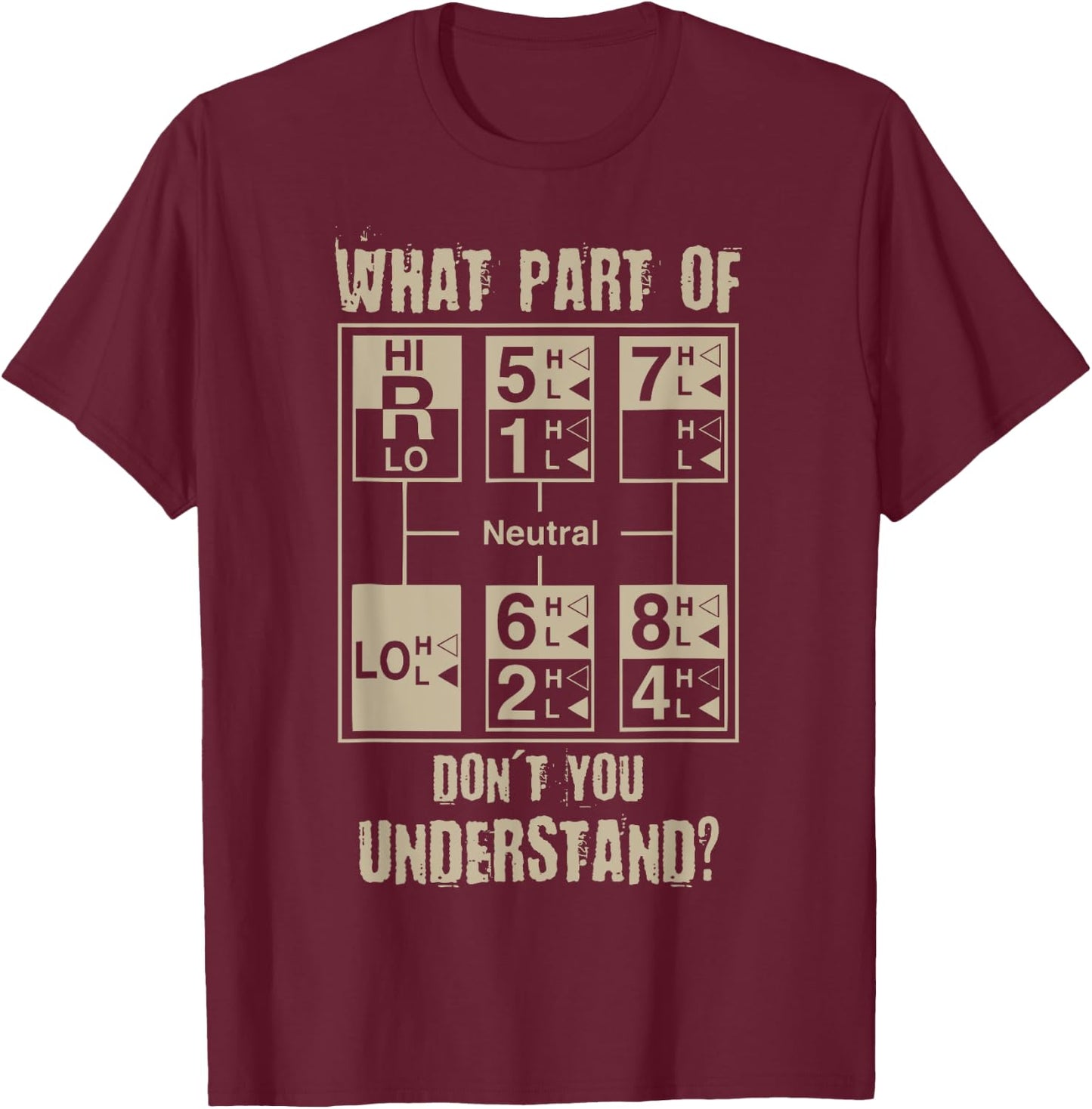 Funny Truck Driver Shirt,18 Speed What Don't You Understand T-Shirt - T-Shirt | Maroon
