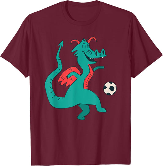 Soccer Dragon T-Shirt - T-Shirt | Maroon