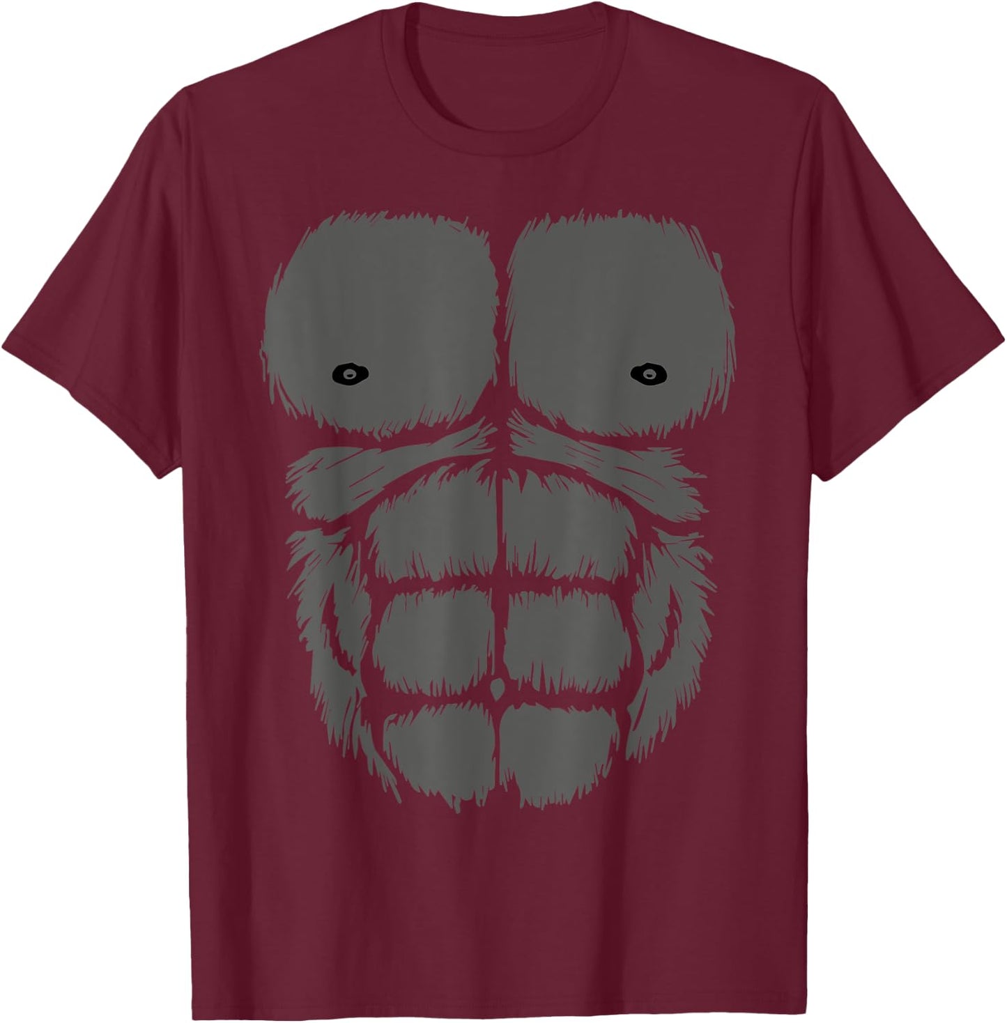 Gorilla Chest Belly Boy Girl Monkey Costume Kids Fancy Dress T-Shirt - T-Shirt | Maroon