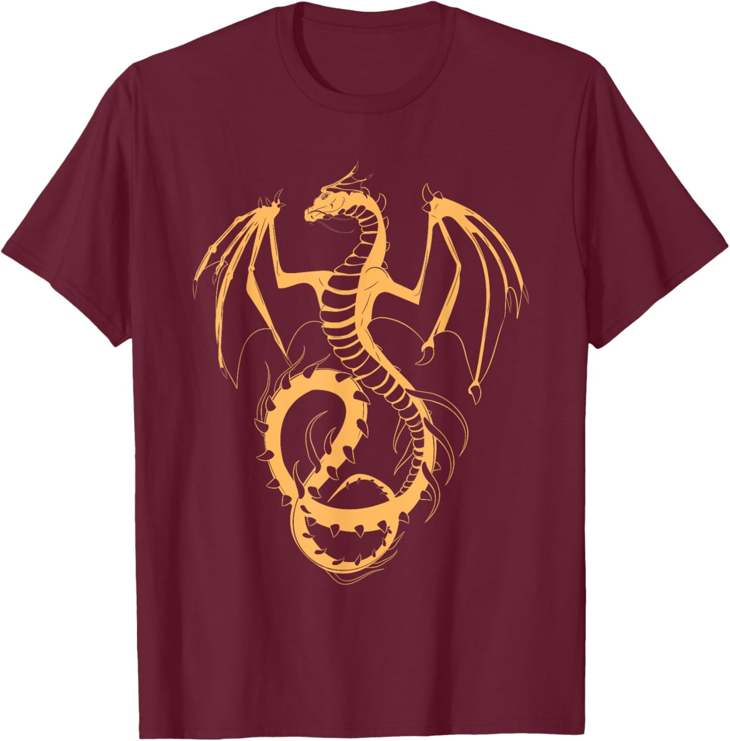 Fire Dragon Dungeon Mythical Creature Dragon T-Shirt - T-Shirt | Maroon
