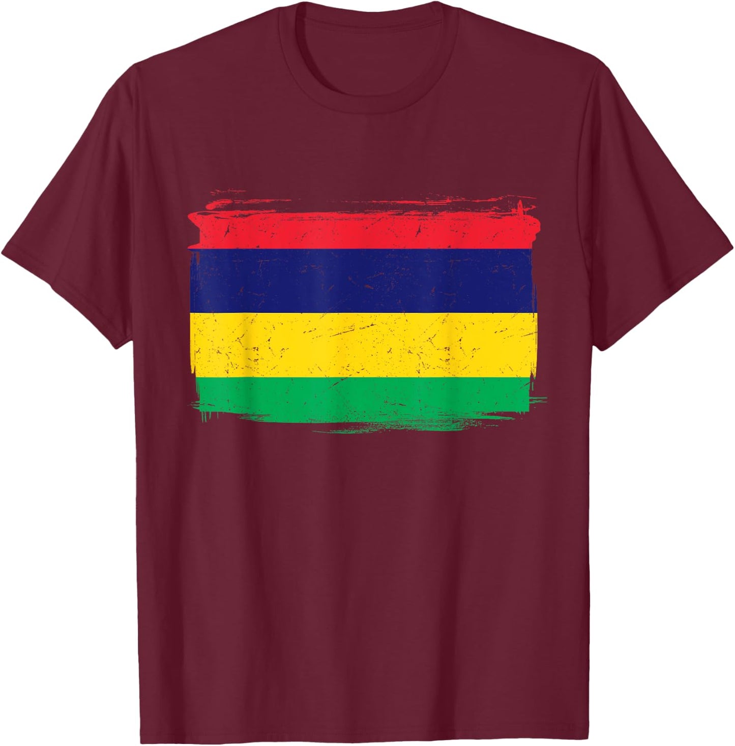 Mauritius Flag Women Men Kids T-Shirt - T-Shirt | Maroon