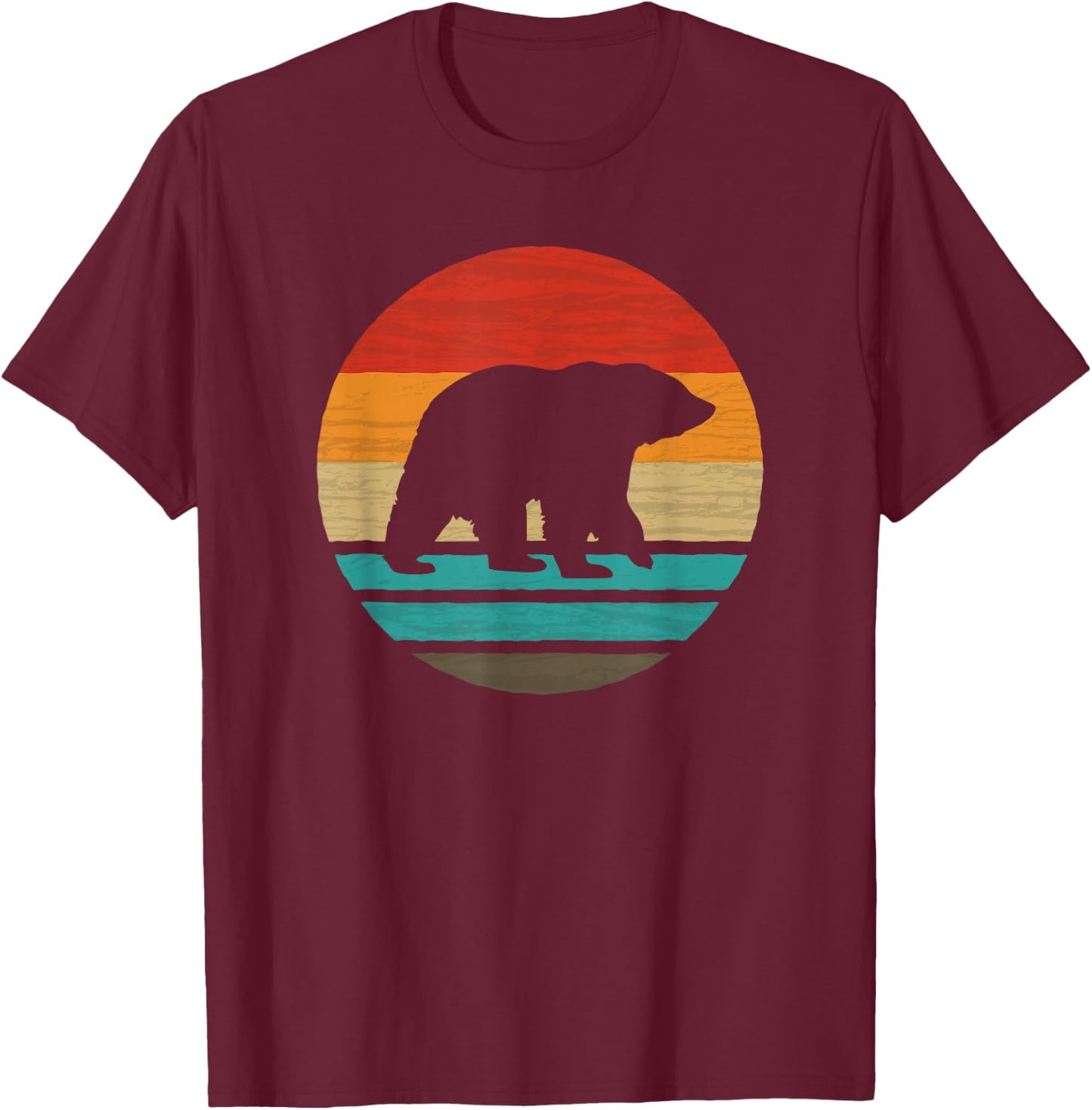 Bear Retro Style Vintage T-Shirt - T-Shirt | Maroon