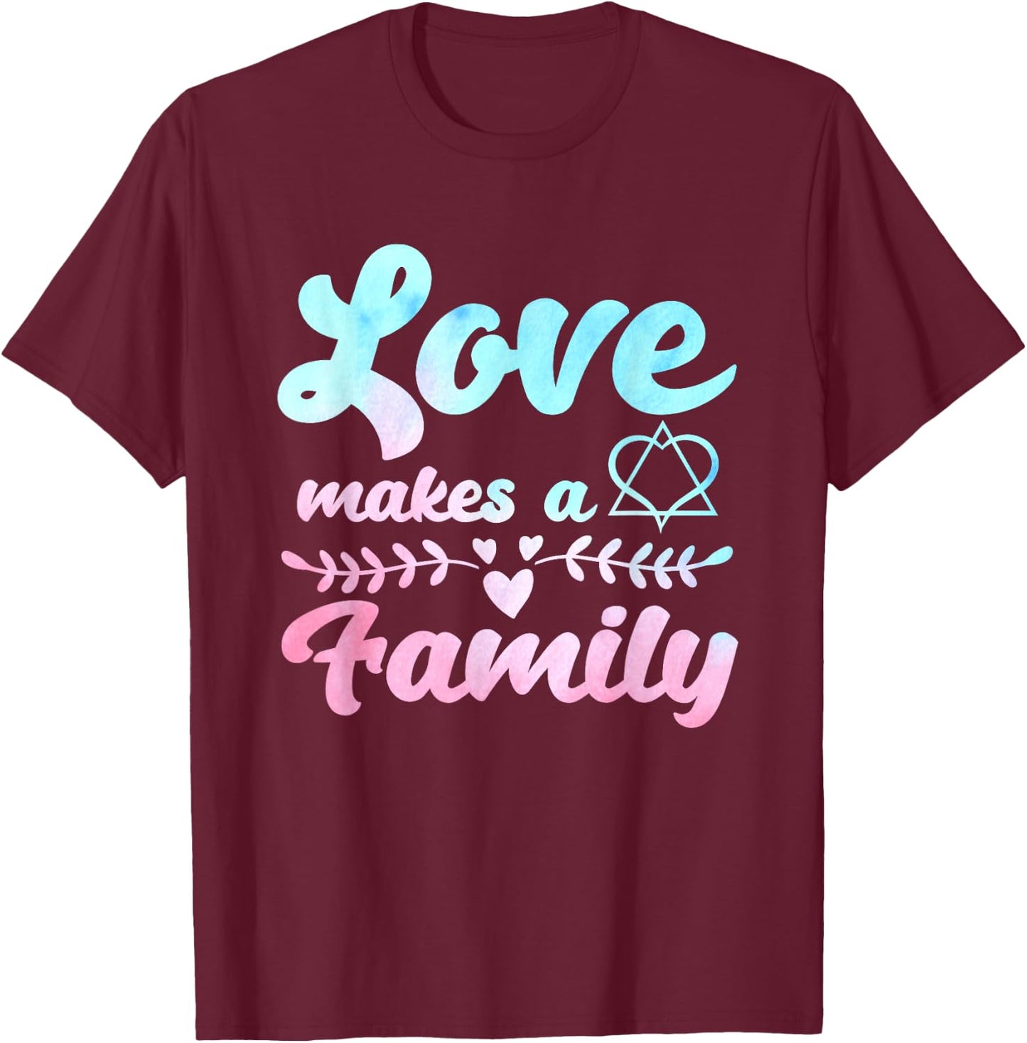 Adoption Announcement Day Love Family T-Shirt - T-Shirt | Maroon