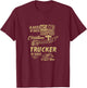 American Christian Trucker Truck Driver Gift T-Shirt - T-Shirt | Maroon