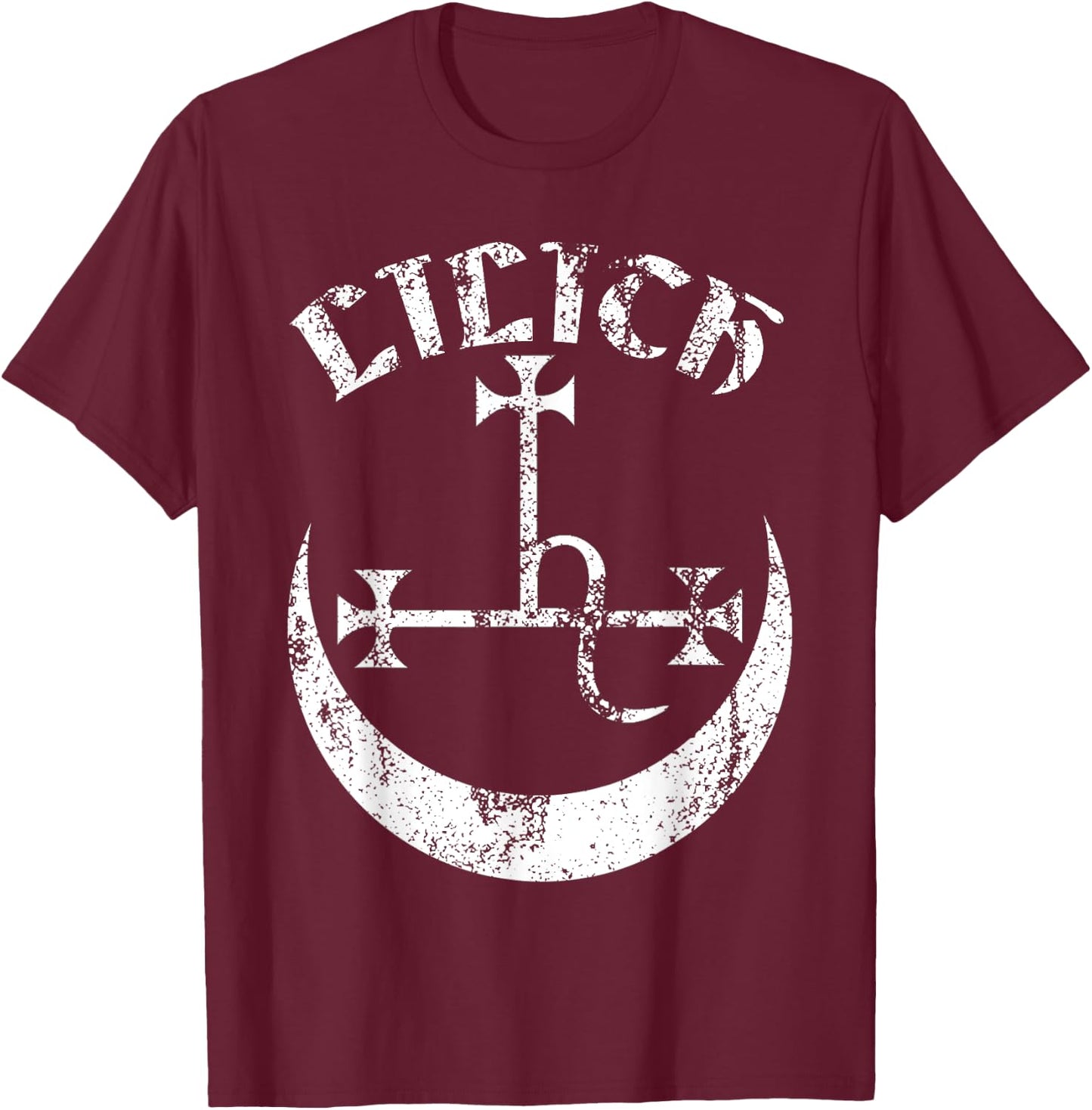 Lilith Moon Devil Black Pagan Samael Witchcraft Occult Goth T-Shirt - T-Shirt | Maroon