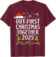 Our First Christmas Together 2025 Matching Christmas Pajamas T-Shirt - T-Shirt | Maroon