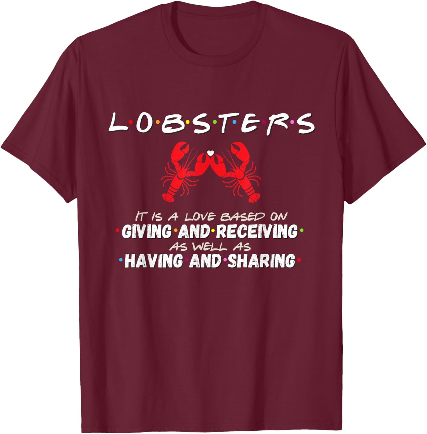 He's My Lobster - She's My Lobster | Couple's Lobsters T-Shirt - T-Shirt | Maroon