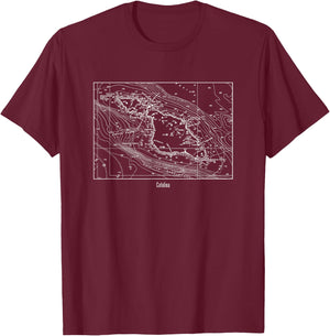 Catalina Island Nautical Marine Chart T-Shirt - T-Shirt | Maroon