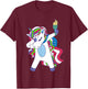 Unicorn Dabbing USA Patriotin Women's Unicorn T-Shirt - T-Shirt | Maroon