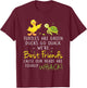 Turtles Are Green Ducks Go Quack We're BestFriends T-Shirt - T-Shirt | Maroon