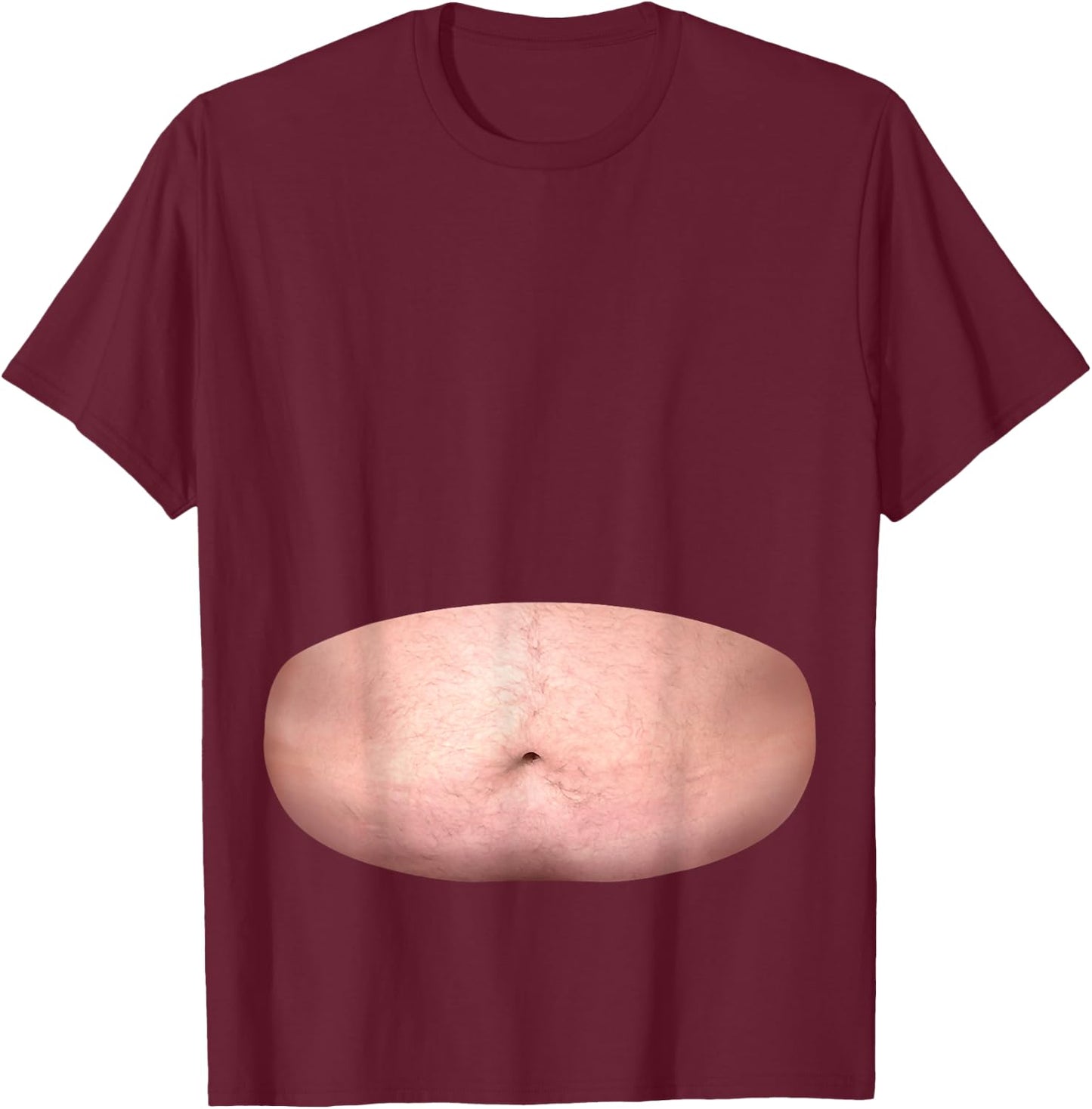 Funny Dad Fat Belly Realistic Hilarious Costume Essential T-Shirt - T-Shirt | Maroon