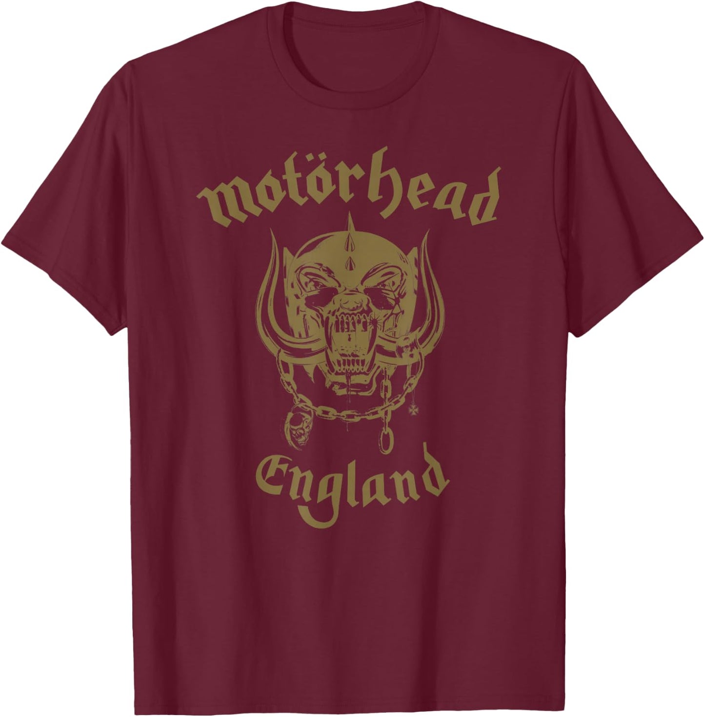 Motörhead – Short Sharp Pain Warpig England T-Shirt - T-Shirt | Maroon