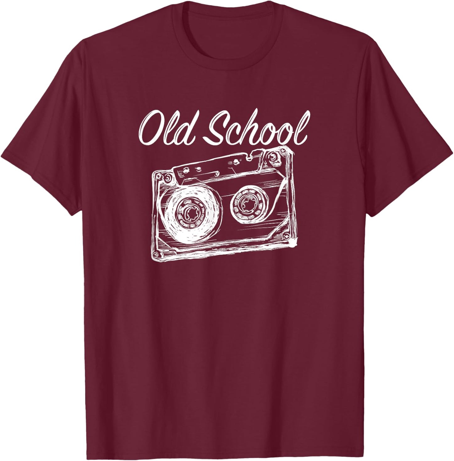 Keeping it Old School 80s 90s Retro Vintage Cassette Tape T-Shirt - T-Shirt | Maroon