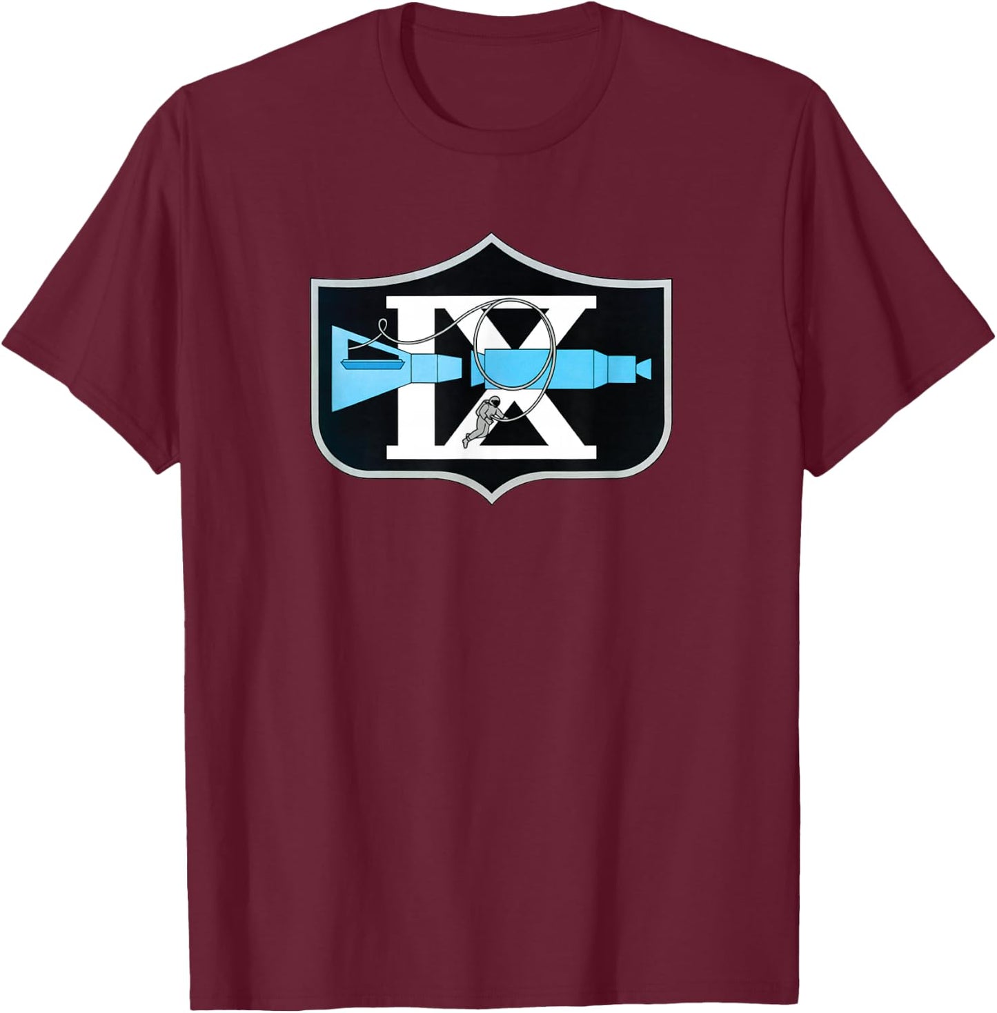 Gemini IX - Project Gemini Crew Missions Patch NASA T-Shirt - T-Shirt | Maroon