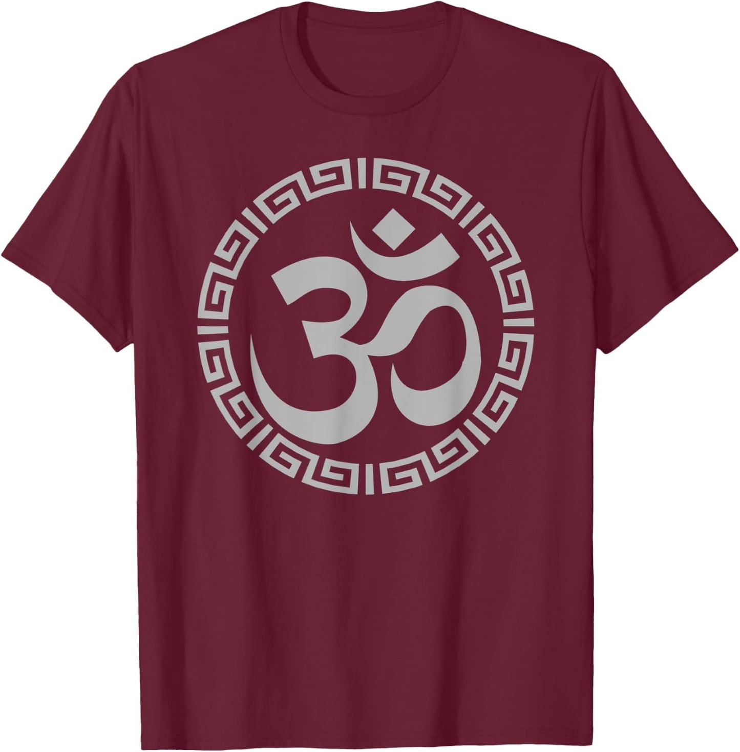 Om Ohm Yoga Symbol Meditation Yoga T-Shirt - T-Shirt | Maroon