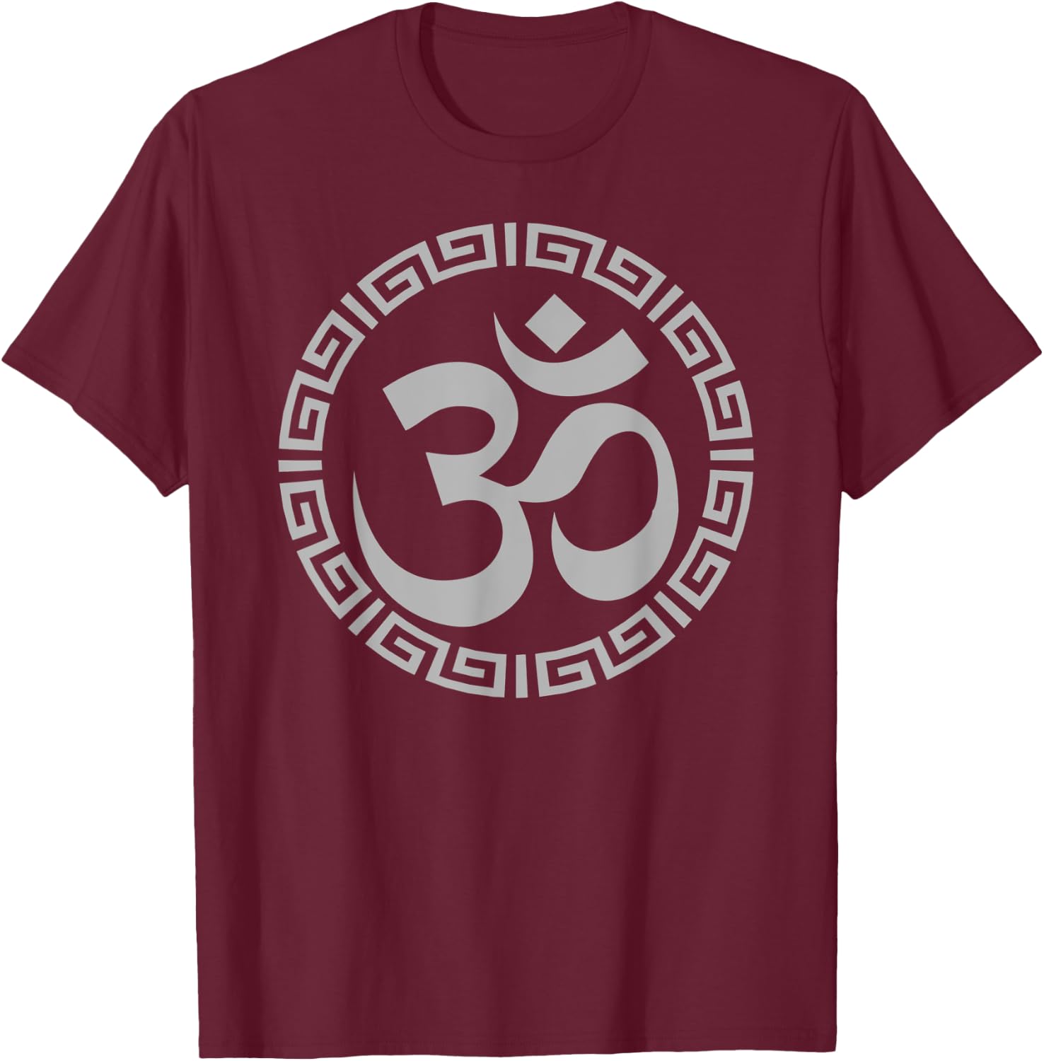 Om Ohm Yoga Symbol Meditation Yoga T-Shirt - T-Shirt | Maroon