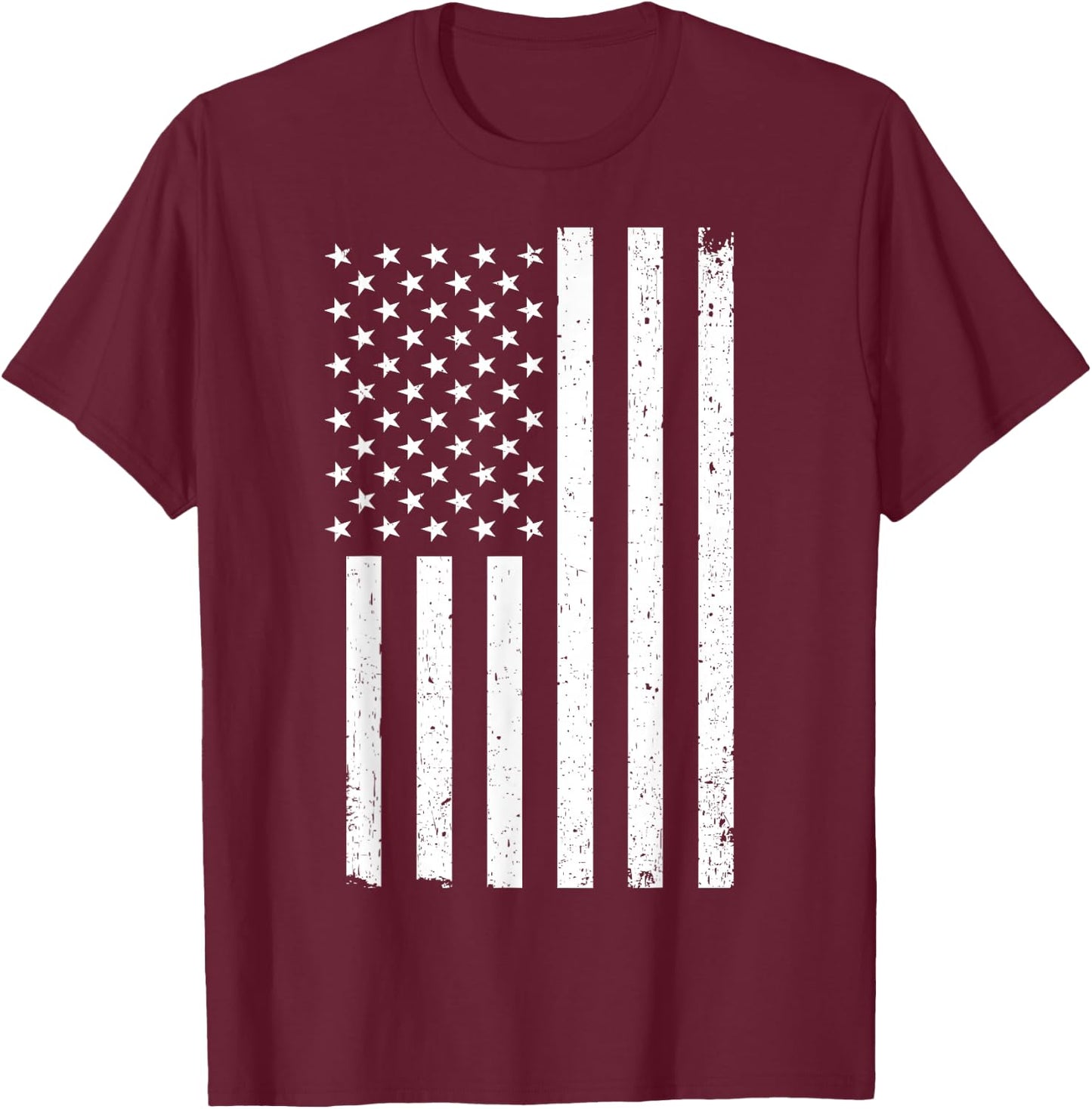 Stars & Stripes USA Flag Patriotic America: Men's & Women's T-Shirt - T-Shirt | Maroon