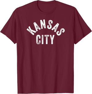 Kc Black & White Kc Original Kansas City Retro Vintage Kc Small T-Shirt - T-Shirt | Maroon