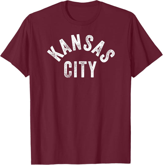 Kc Black & White Kc Original Kansas City Retro Vintage Kc Small T-Shirt - T-Shirt | Maroon