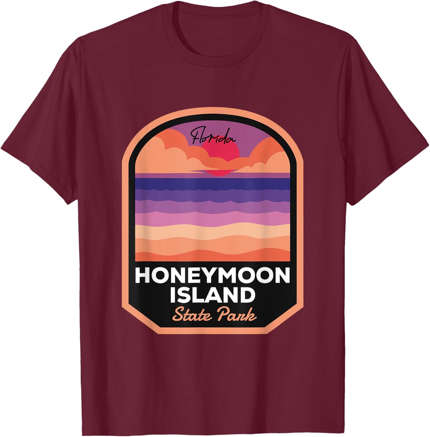 Honeymoon Island State Park Florida T-Shirt - T-Shirt | Maroon
