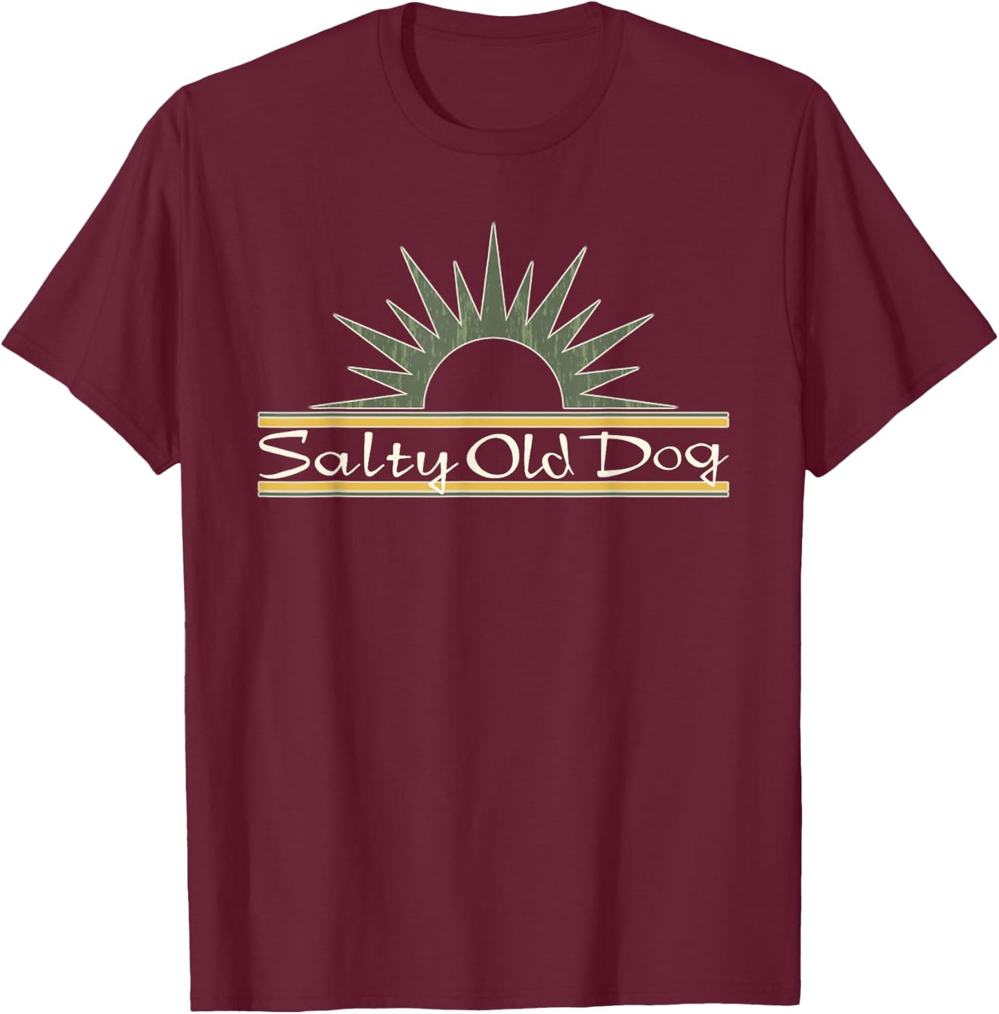 Salty Old Dog T-Shirt - T-Shirt | Maroon