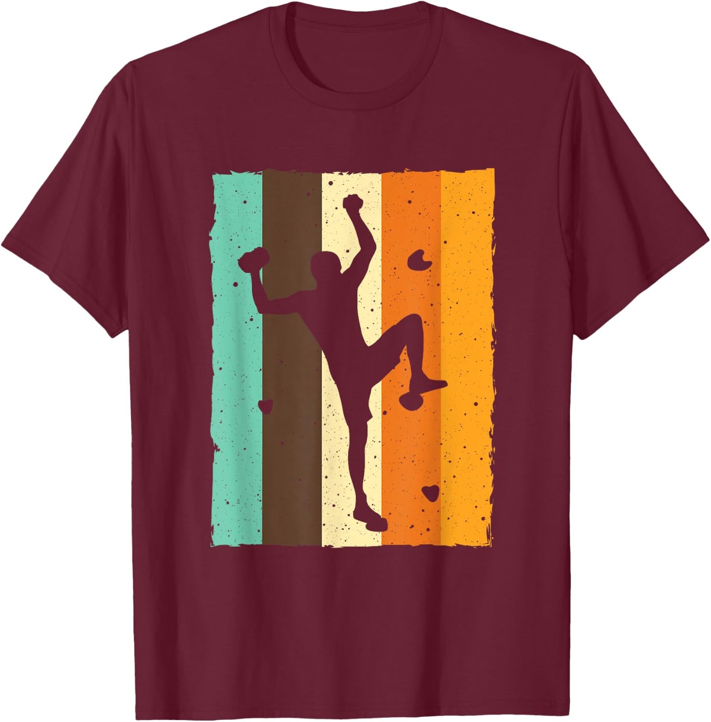 Vintage Bouldering Design Rock Climbing Women Kids T-Shirt - T-Shirt | Maroon