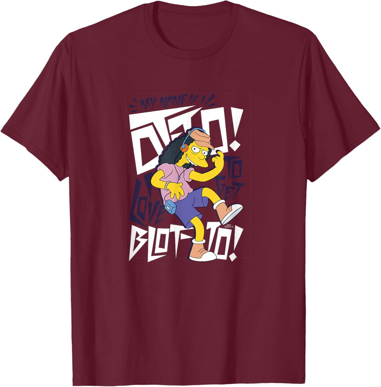 The Simpsons My Name Is Otto I Love To Get Blot-to T-Shirt - T-Shirt | Maroon
