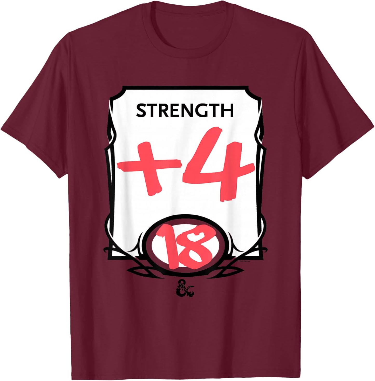 Dungeons & Dragons Strength T-Shirt - T-Shirt | Maroon