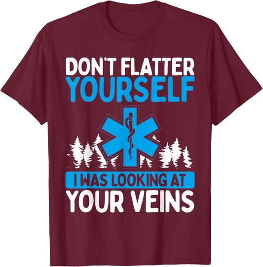 National EMS Week Emergency Medical Technician Funny Paramedic EMT Healthcare T-Shirt - T-Shirt | Maroon