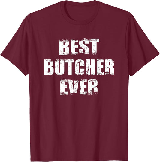 Best Butcher Omnivore Carnivore T-Shirt - T-Shirt | Maroon