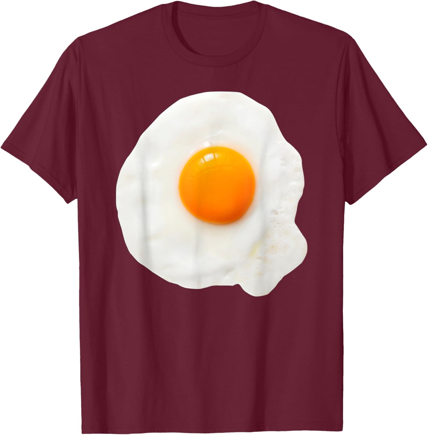 Fried Egg Costume Halloween Yolk Breakfast Food Gift Men Boy T-Shirt - T-Shirt | Maroon