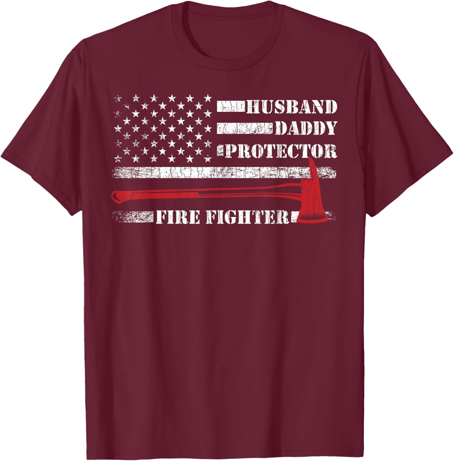 Firefighter Funny Firemen Fire Truck Graphic T-Shirt - T-Shirt | Maroon