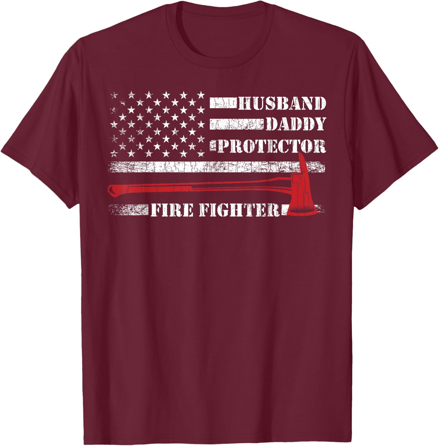 Firefighter Funny Firemen Fire Truck Graphic T-Shirt - T-Shirt | Maroon