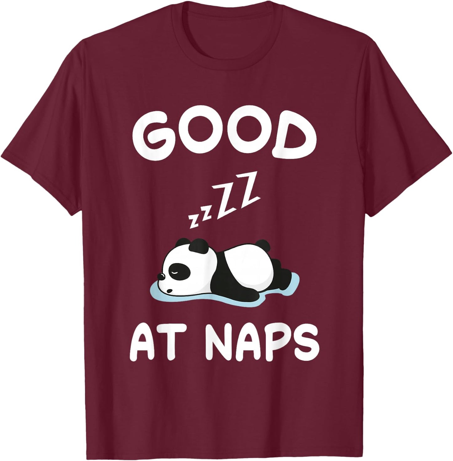 Panda Bear Bears Nap Sleeping Pajama Nightgown T-Shirt - T-Shirt | Maroon