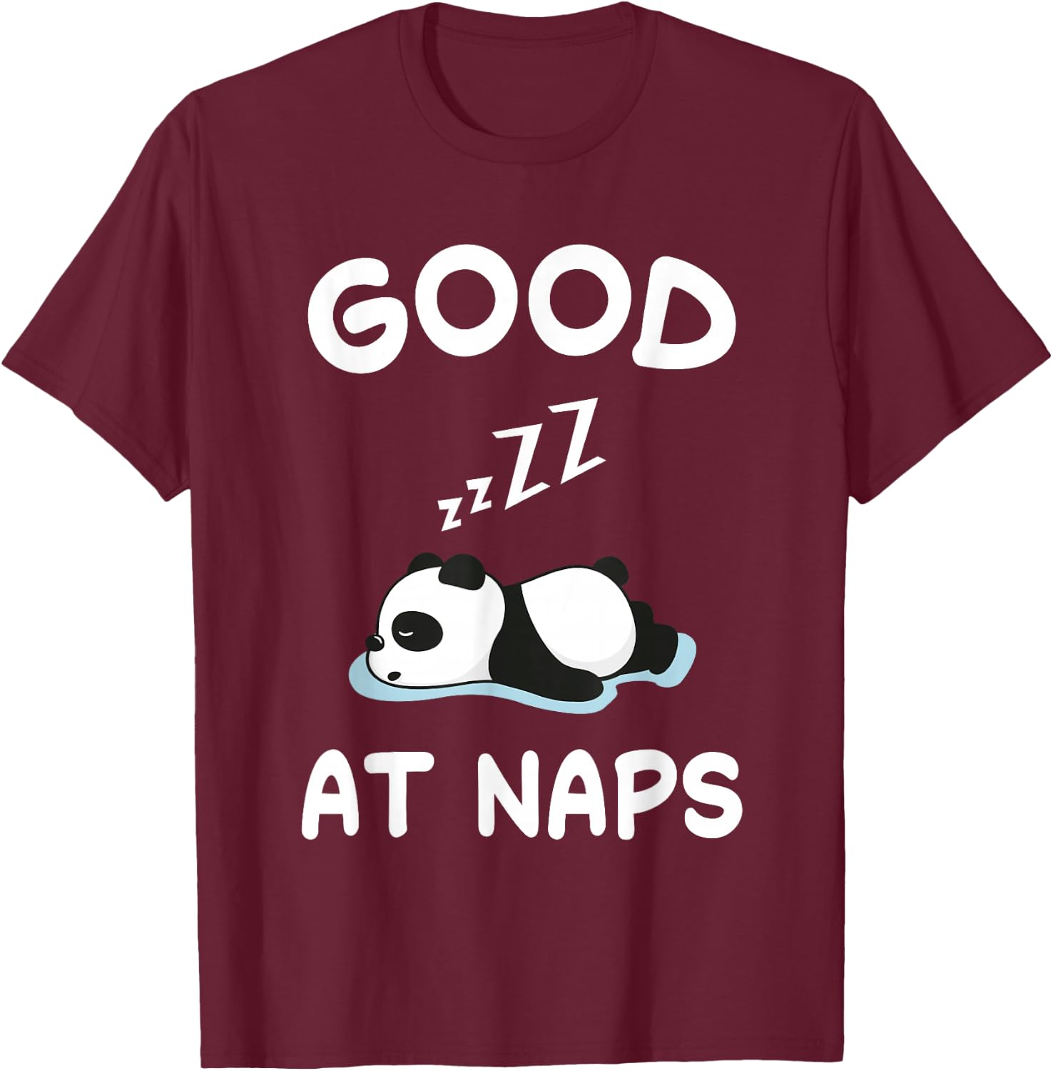 Panda Bear Bears Nap Sleeping Pajama Nightgown T-Shirt - T-Shirt | Maroon