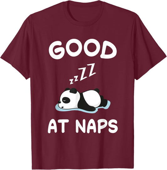 Panda Bear Bears Nap Sleeping Pajama Nightgown T-Shirt - T-Shirt | Maroon