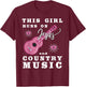 This Girl Runs On Jesus And Country Music Christian T-Shirt - T-Shirt | Maroon