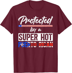 Puerto Rican Husband Wife of A Puerto Rican Husband T-Shirt - T-Shirt | Maroon