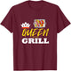 Queen Of The Grill Meat Smoker BBQ Grilling Pitmaster T-Shirt - T-Shirt | Maroon