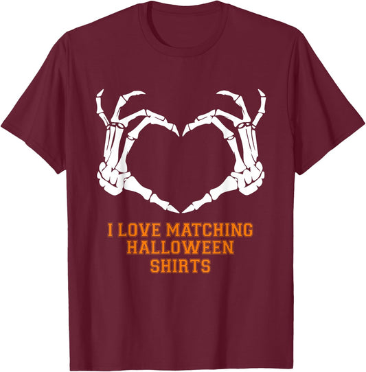I Love Matching Halloween Shirts But I Don't Funny Couples T-Shirt - T-Shirt | Maroon