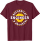 Mechanical Engineer in Progress Student Quote T-Shirt - T-Shirt | Maroon