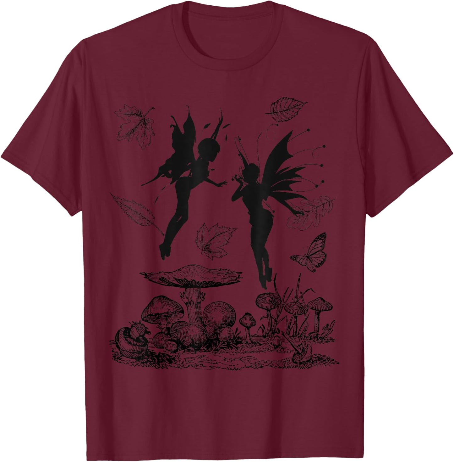 Grunge Fairycore Aesthetic Goth Fairy Core Forest FAE T-Shirt - T-Shirt | Maroon