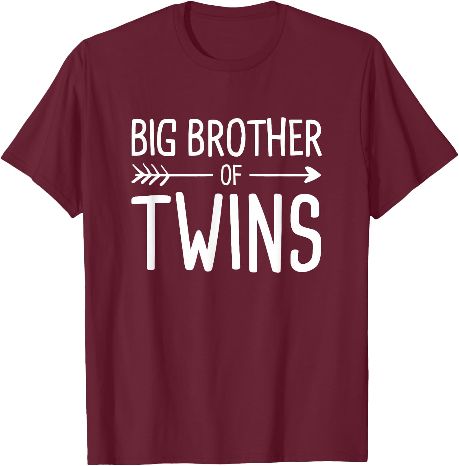 Big Brother of Twins T-Shirt - T-Shirt | Maroon