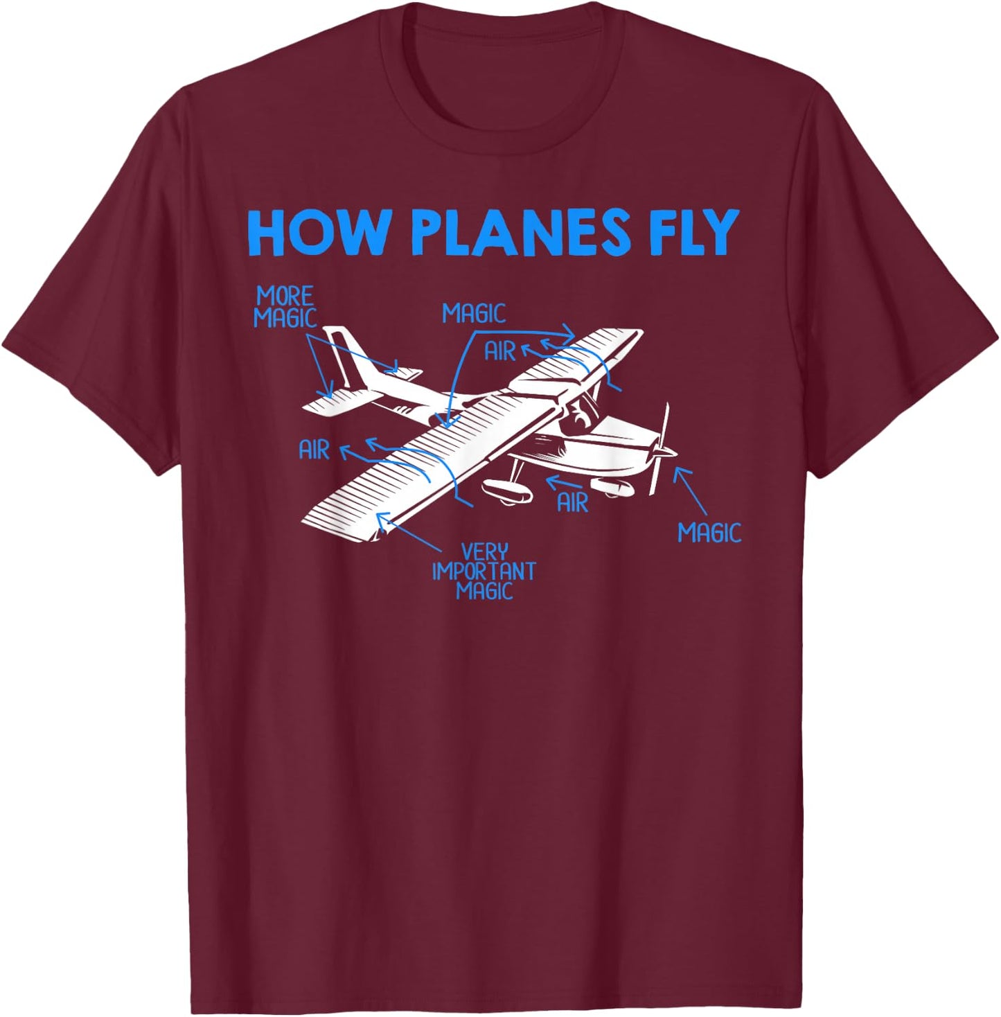 Private Pilot Aerospace Engineer How Planes Fly Engineering T-Shirt - T-Shirt | Maroon